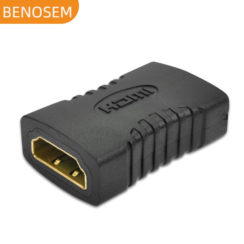 BENOSEM หัวต่อ HDMI female to female Coupler Adapter High Speed ตัวแปลงสัญญาณ HDMI ตัวเมียเป็นหญิง 1080P HDMI Connector สำหรับสาย HDMI มอนิเตอร์ PS4 PS2 TV Extension Cable HDMI Adapter
