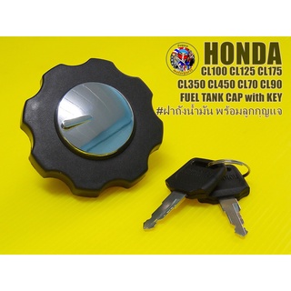 HONDA CL100 CL125 CL175 CL350 CL450 CL70 CL90 FUEL TANK CAP with KEY #ฝาถังน้ำมัน พร้อมลูกกุญแจ