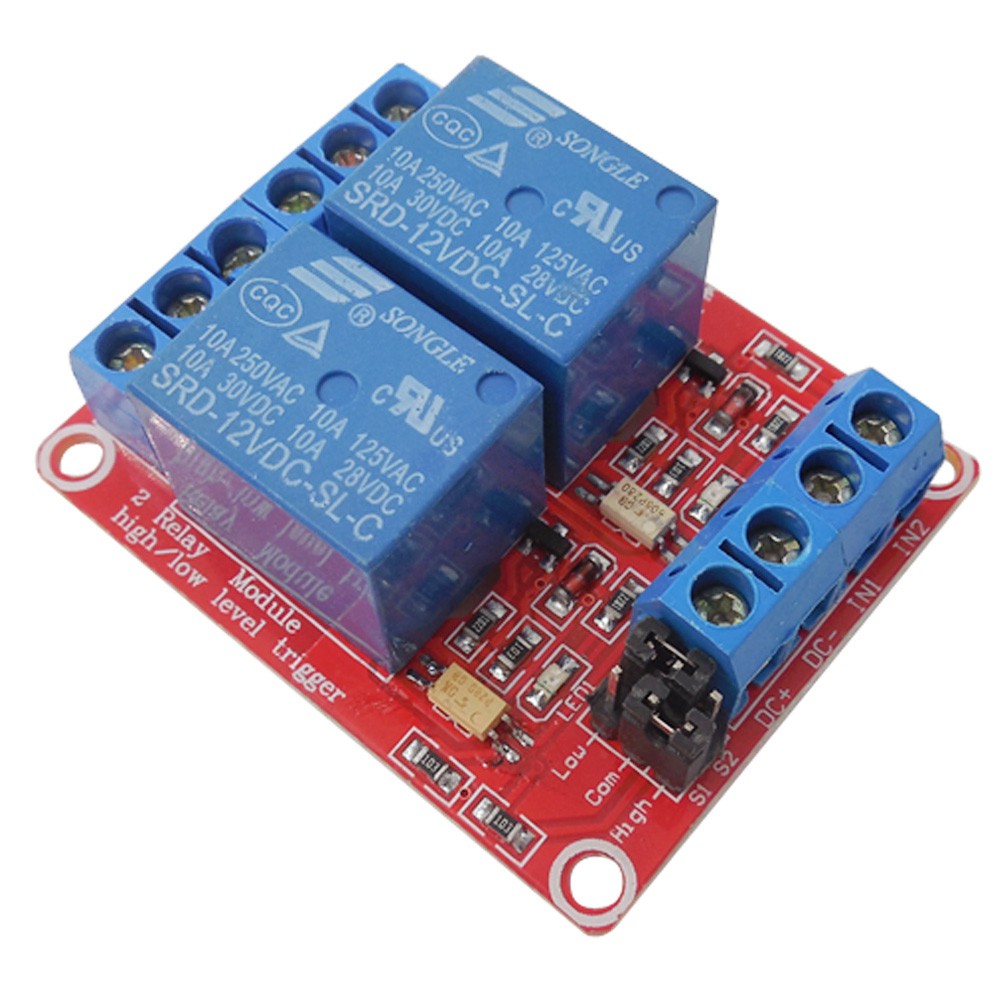 12 V 2 canaux-Relais Module Optokoppler H/L Level Triger pour Arduino Framboise SL # 