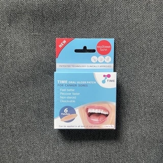 ลด50%ในไลฟ์ 🦷 ถูกสุดๆ ลอตใหม่ TIME Oral Ulcer Patch 1 กล่อง (6 ชิ้น) แผ่นแปะแผลในปาก แผลร้อนใน แผ่นแปะร้อนใน