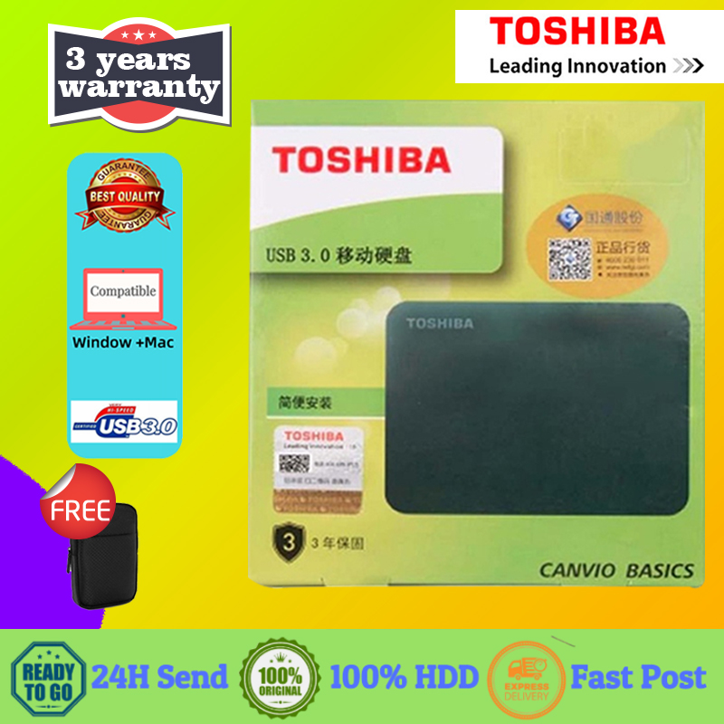 BOYA【HOT】TOSHIBA CANVIO READY / BASIC 500GB USB3.0 EXTERNAL HARD DISK (BLACK) sudu