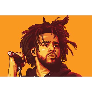 โปสเตอร์J. Cole  PosterJ. Cole เจ.โคล วอลเปเปอร์ ตกแต่งผนัง วงดนตรี  Hiphop ฮิปฮอป rapper แร็ปเปอร์ โปสเตอร์ฮิปฮอป