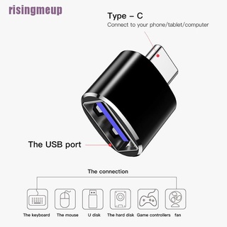 Risingmeup --- ~~ อะแดปเตอร์เชื่อมต่อ Type-C Otg Usb C to Usb C เป็น Male Usb 3.0