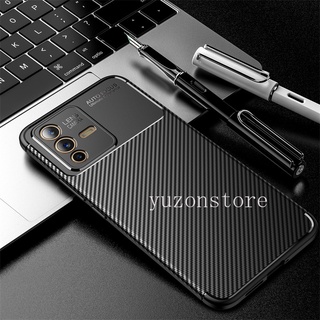 2022 Soft Casing VIVO V23 V23 Pro V23e 5G Y33s Y21 เคสโทรศัพท Luxury Business Phone Case เคส Nice Touch Carbon Fiber Phone Back Cover