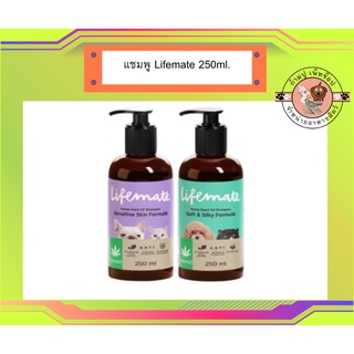 แชมพู Lifemate ไลฟ์เมท 250ml.สารสกัดจากน้ำมันเมล็ดกัญชงอ่อนโยนต่อผิวเหมาะสำหรับสุนัขและแมวทุกวัย