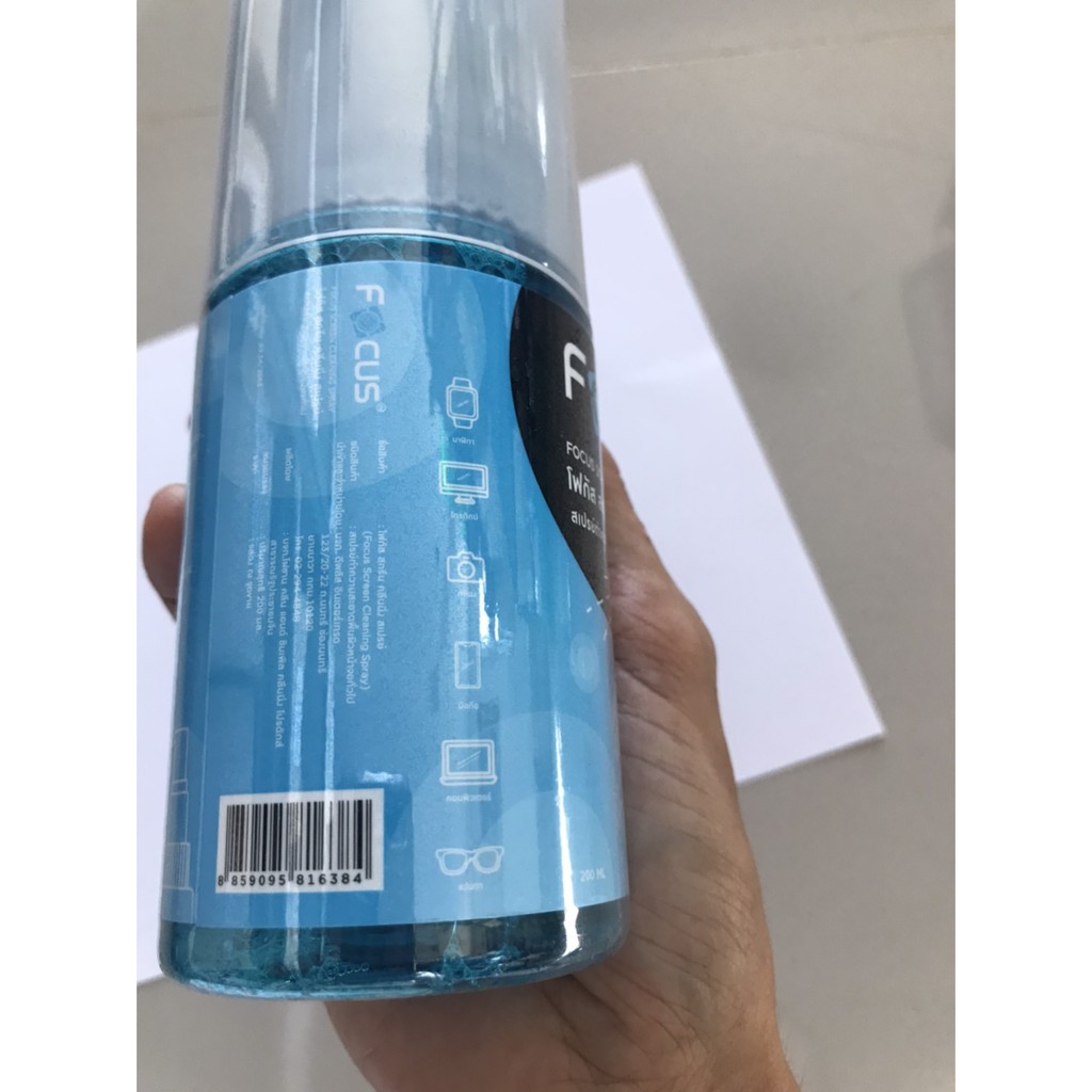 Focusโฟกัสสกรีนคลีนนิ่ง ขนาด 120ml 200 ml สเปรย์ น้ำยาทำความสะอาดพื้นผิวหน้าจอ สเปรย์