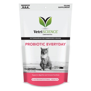 CAT Probiotic Everyday [Exp.05/2025] โพรไบโอติก แมว เสริมระบบย่อยอาหาร บำรุงลำไส้  ขับถ่ายเป็นปกติ (60เม็ดขนม)