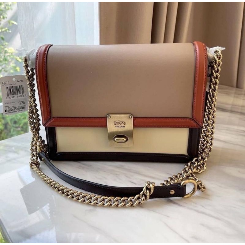 Coach Hutton Shoulder Bag In Colorblock