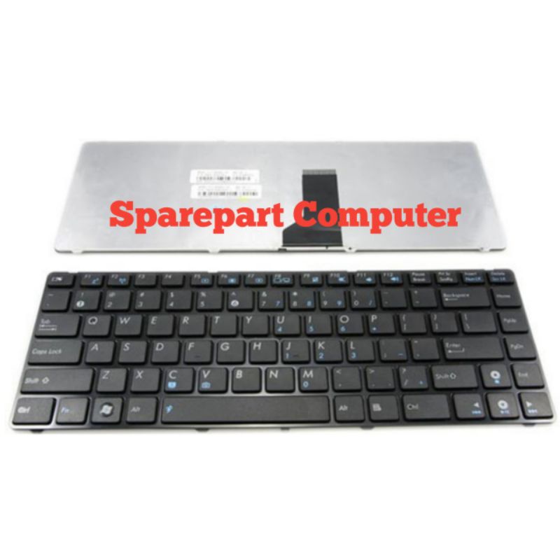 Asus A42 K42 K42J X43 X43B A43S A43J X42J K43S UL30 N42 N43 คีย์บอร์ด - กรอบสีดํา