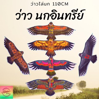 (พร้อมส่ง)ว่าว ว่าวนกอินทรีย์ ว่าวไล่นก ว่าวไล่ศัตรูพืช ขนาด 110ซม. เหมาะสำหรับไล่นก แถมเชือก15เมตรฟรี