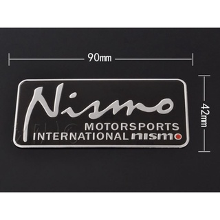 เพจโลโก้ นิสโม่ สีดำ นิสสัน อลูมิเนียม Nismo nissan all black badge logo for juke tiida note gtr silvia teana cefiro max