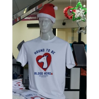 เสื้อ ยืด BLOOD HERO รวมพลังซุปเปอร์ฮีโร่ สำรองโลหิตเทศกาลปีใหม่ เสื้อยืดสำหรับ ผู้บริจาคโลหิต LimitedEditionSizeL/XL