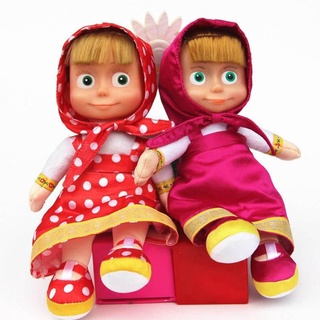 Masha and the Bear MASAANDBEAR Plush Toys / Ragdolls Big Eyes Dolls / Tricycle Children Toys / Girls Birthday Gifts