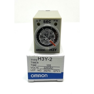 ทามเมอร์ H3Y-2 OMRON ไฟ220VAC มี3S,  10S,  30S,  60S, 5M,  10M,  30M,  60M