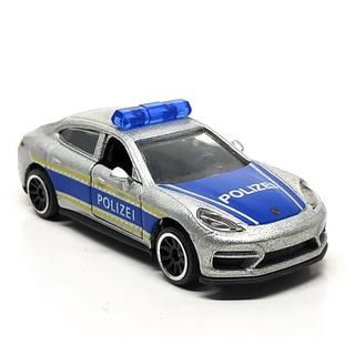 Majorette Porsche Panamera Turbo - Polizei Germany Police - Silver Color /Wheels 5UBCL /scale 1/64 (3 inches) no Package