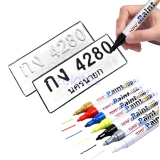ปากกาเขียนยาง TOYO Paint เขียนล้อรถยนต์/พลาสติก/ไม้/ผ้าใบ/กระจก/กระเบื้อง/แผ่นทะเบียนและอื่นๆ