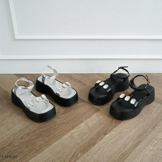 CHANI : F680-3  l sandals รัดส้น ติดเพชรด้านหน้า งานหนังPu premium น้ำหนักคือเบามาก ใส่สบายไม่มีเจ็บเท้า