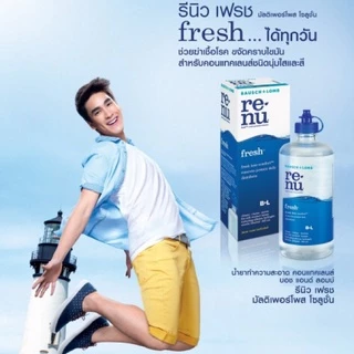 Renu Fresh BAUSCH&LOMB 355 ML ผลิตภัณฑ์ทำความสะอาดคอนแทคเลนส์ รีนิว เฟรช สินค้าอายุยาว!!