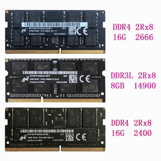 หน่วยความจํา Micron 8Gb 16Gb Ddr3L Ddr4 2Rx8 2400 2666 / 14900 สําหรับโน๊ตบุ๊คแล็ปท็อป Sodimm Ram