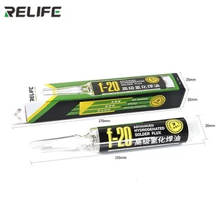 ฟักหลอด RELIFE F-20 ไร้ควัน สีโปร่งใส (รุ่นใหม่) เนื้อฟลักซ์ฮโดรเจนสีโปร่งใส ไร้กลิ่น หล่อลื่นและยืดติดได้ดี