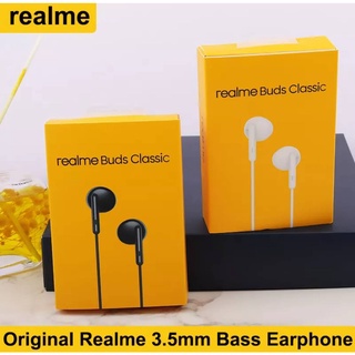 หูฟังRealme เรียวมี Realme Buds Classic ของแท้ เสียงดี ช่องเสียบแบบ 3.5 mm Jack รับประกัน1ปี