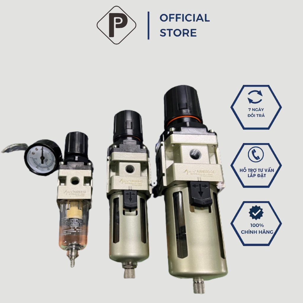 ตัวกรองตัวควบคุมแรงดัน AW2000-02 AW3000-03, AW4000-04, AW4000-06, AW5000-10 ช่วยให้ระบบ Operate ได้อ