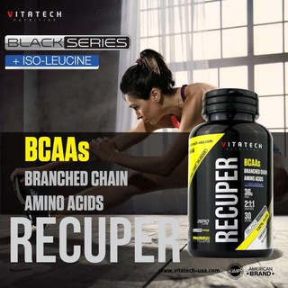 BCAA บีซีเอเอ X 1 ขวด VITATECH ไวต้าเทค บรรจุ 60 แคปซูล L-Leucine L-Isoleucine L-Valine ลิขสิทธิ์จากอเมริกา