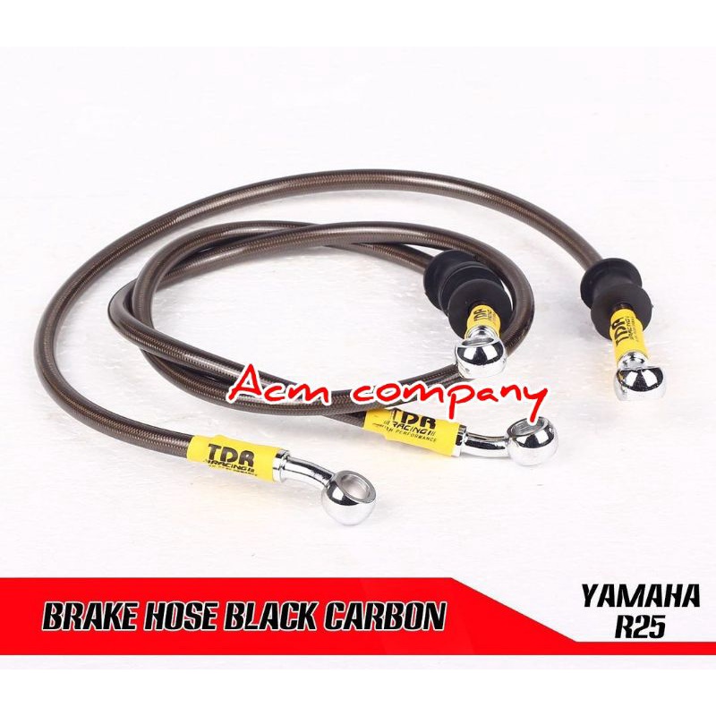 ชุดท่อเบรคด้านหน้าด้านหลัง Yamaha R15 / R25 Black Carbon Tdr Original