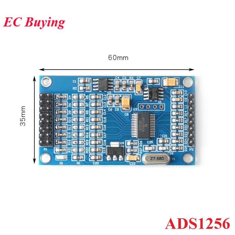 Ads1256 24Bit 8 ช่องสัญญาณ Adc Ad โมดูลความแม่นยําสูง Ads1256Idb Adc สะสมข้อมูล 5V Spi อินเตอเฟส