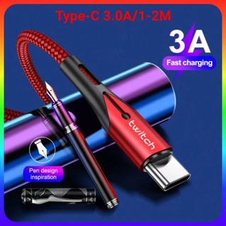 [สายชาร์จเร็วType-C] สายชาร์จรูปทรงหัวปากเกอร์ สำหรับAndriod ประเภท USB3.0-Type C ชาร์จเร็ว 3.0A