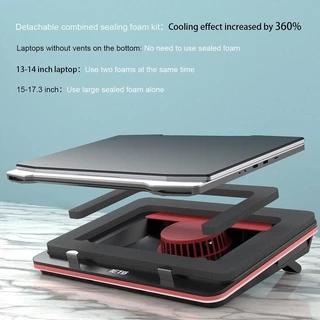 IETS GT500 พัดลมเทอร์โบทรงพลัง RGB แล็ปท็อป cooling Pad แล็ปท็อปสําหรับเล่นเกม cooling สําหรับ 13-17.3 นิ้วแล็ปท็อป Cooler