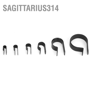 Sagittarius314 คลิปหนีบสายเคเบิลไนล่อน พลาสติก สีดํา 5 6 9 12 19 30 มม. 625 ชิ้น