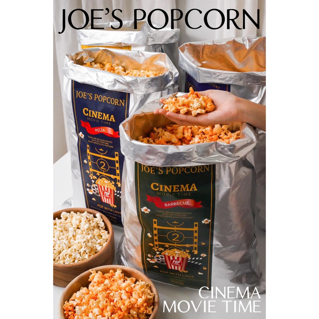 โจป๊อปคอร์น Joe’s Popcorn รุ่นโจมูฟวี่ (JOE Movie) Size XXL แบบถุง 600 กรัม 7 รสชาติ