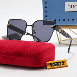 ใหม่ Gucci แว่นตากันแดด ทรงสี่เหลี่ยม สีดํา สไตล์เรโทร คลาสสิก แฟชั่นสําหรับผู้หญิง ขับขี่ ขี่จักรยาน