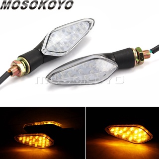 MD-2PCS E-Mark E4สากล12โวลต์เปิดสัญญาณรถจักรยานยนต์ LED ไฟซ้ายและขวาไฟกระพริบตัวบ่งชี้สำหรับแข่ง Cafe ฮอนด้า BMW YamahaS