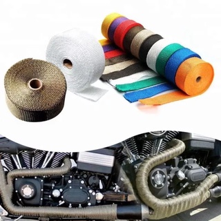 Heat Shield Exhaust Header Pipe Wrap ฝ้าพันท่อไอเสียกันความร้อน ขนาดความยาว 10 เมตร