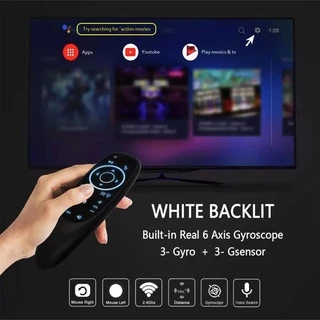ใหม่รีโมทควบคุม G10S Pro 2.4G แอร์เมาส์แบบไร้สายพร้อมตัวรับสัญญาณ USB Gyroscope Backlight Led(มีไฟ)