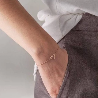 สร้อยข้อมือหัวใจ1ดวง กำไลข้อมือ สร้อยข้อมือ กำไล เครื่องประดับ สำหรับผู้หญิง สไตล์เกาหลี B12