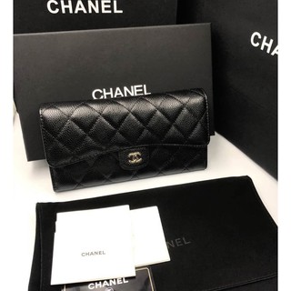 Chanel Sarah Wallet Black Caviar Original 1:1 กระเป๋าสตางค์ชาแนล