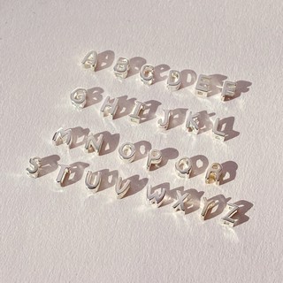 S925 Daily alphabet bead (A-M) เฉพาะจี้