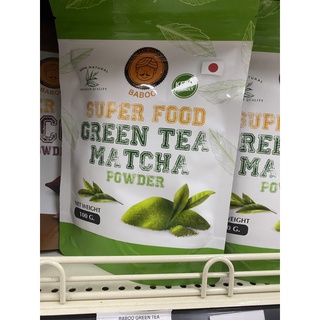 ผงชาเขียวมัทฉะ ออร์แกนิค ตรา บาบู ( Green Tea Matcha Powder Organic Baboo Brand ) 100 g. Super Food