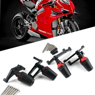 กันล้มมอเตอร์ไซค์บิ๊กไบค์รุ่น Ducati Ducati Panigale V4 v4sกันล้มแฟริ่งข้างซ้ายข้างขวาสีดำสีแดงป้องกันแฟริ่งป้องกันเครื่