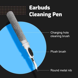 ปากกาทำความสะอาดมือถือ Bluetooth Earbuds Cleaning Pen เหมาะสำหรับทำความสะอาดหูฟัง คีย์บอร์ด แปรงไมโครไฟเบอร์ เนื้อนุ่ม