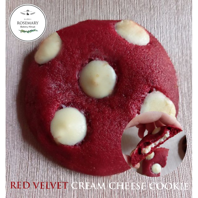 คุ้กกี้เรดเวลเวทครีมชีส ซอฟคุ้กกี้นิ่ม 8cm./Red Velvet Cream Cheese Cookie *ขั้นต่ำ 5 ชิ้น