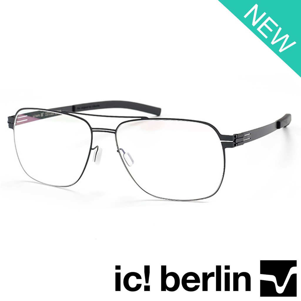 Ic Berlin แว่นตา 032 C-1 สีดำ กรอบแว่นตา กรอบเต็ม ขาข้อต่อ วัสดุ สแตนเลส สตีล (สำหรับตัดเลนส์) Eyewe