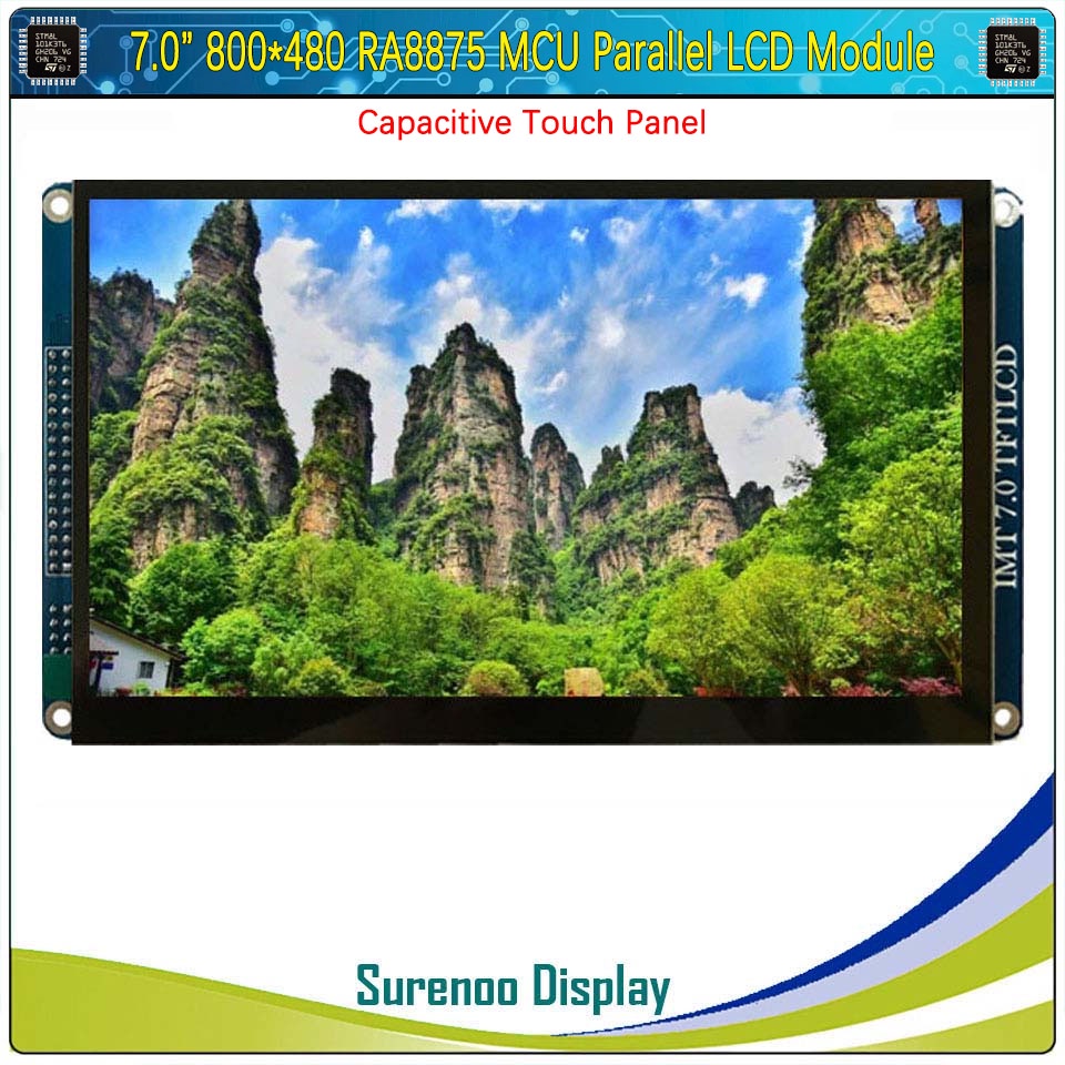 7" inch 800*480 RA8875 MCU Parallel TFT LCD Module Display Screen Monitor Resistive Capacitive Touch