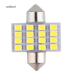 หลอดไฟติดภายในรถยนต์สีขาว 16 SMD LED DC 12V