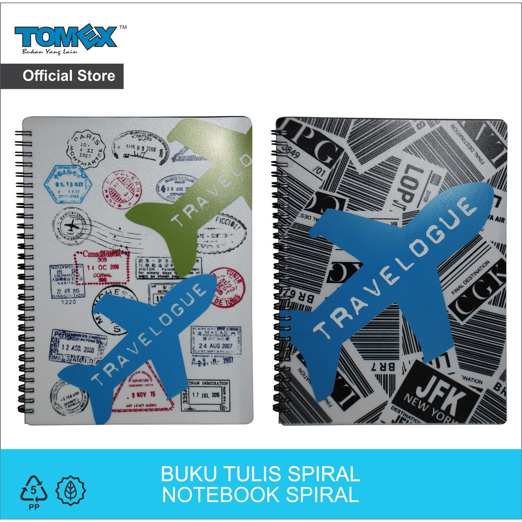 TOMEX Spiral Notebook / Notebook Diary Spiral Notebook B5 80 แผ่น
