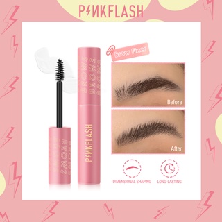 Pinkflash มาสคาร่าเจลเขียนคิ้ว ติดทนนาน พร้อมแปรงเขียนคิ้ว