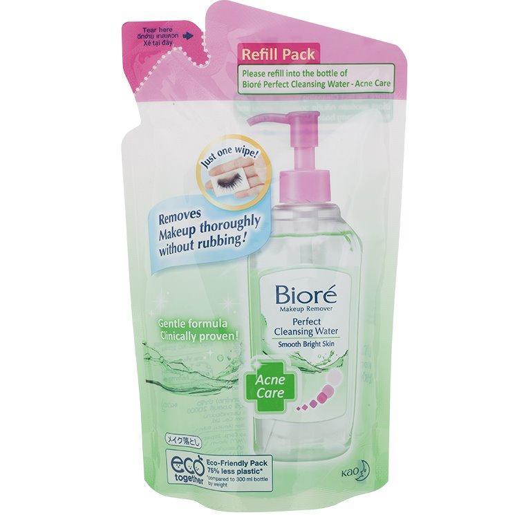 Biore Perfect Cleansing Water Acne Care 250ml.(Refill) บิโอเร เพอร์เฟค คลีนซิ่ง วอเตอร์ สูตรแอคเน่